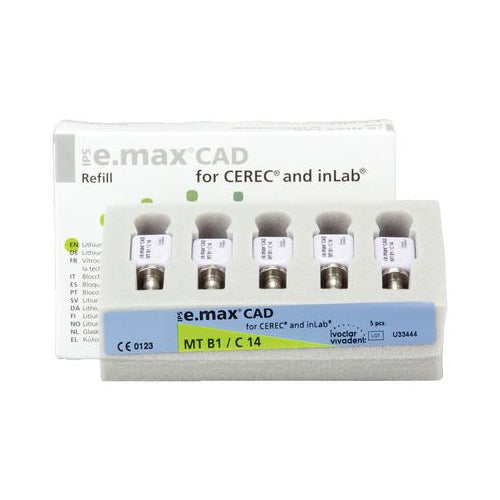 Vivadent Ivoclar IPS e.max CAD CEREC Blocks InLab 5/Pk Vivadent Ivoclar IPS e.max CAD CEREC Blocks InLab 5/Pk